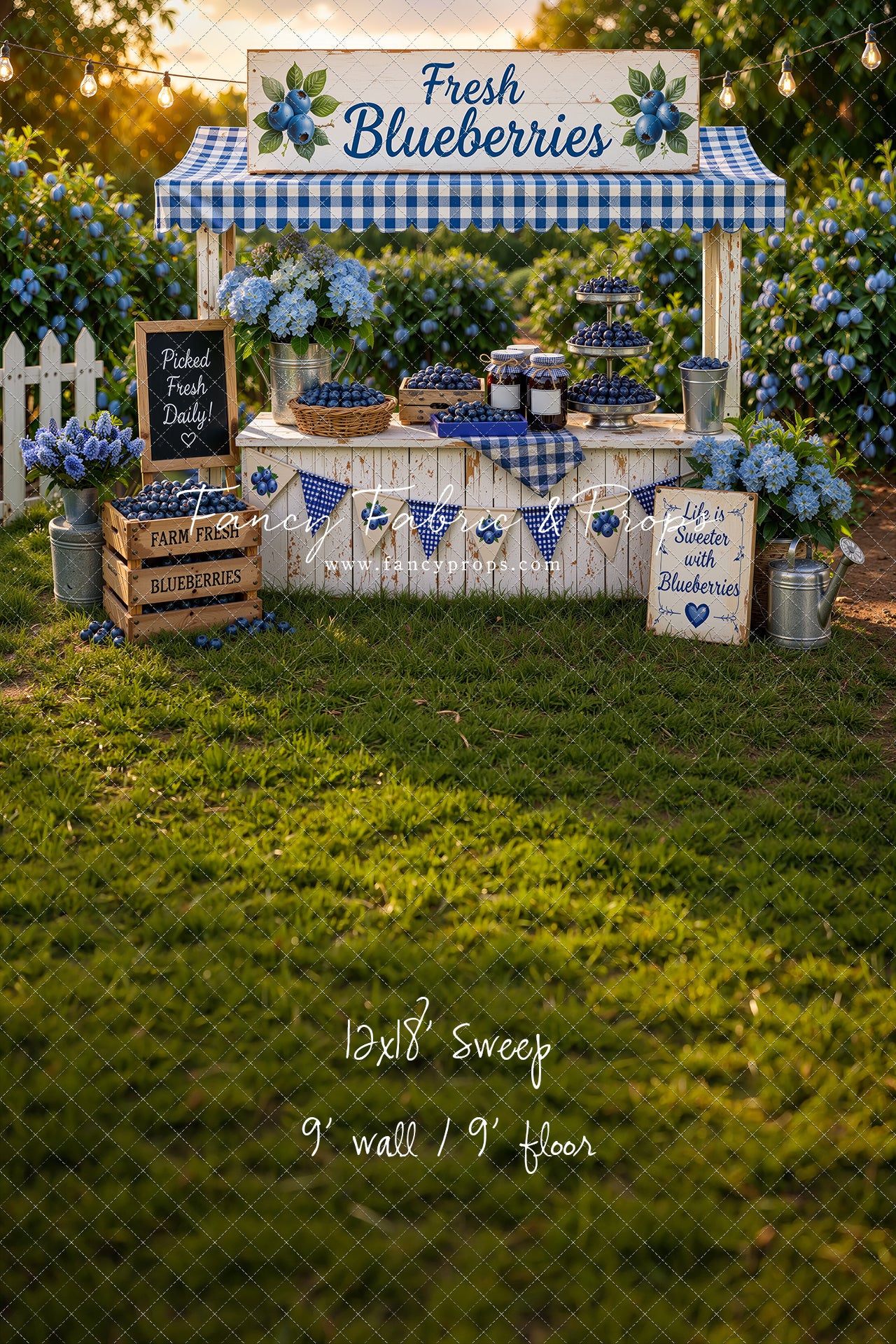 Blueberry Patch Market - With Sweep Option