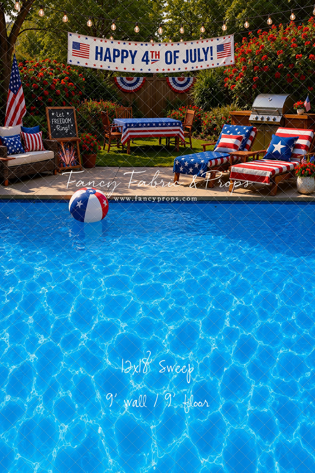 Red, White & Poolside Nights - With Sweep Option