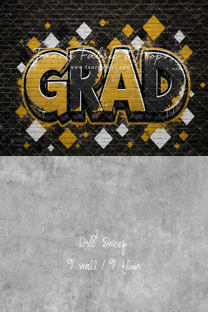 Black & Gold Grad - With Sweep Option