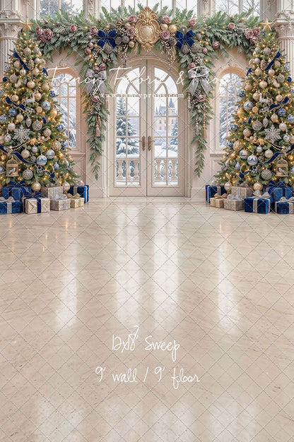 Blue Christmas Foyer - with Sweep Option