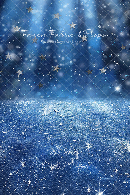 Blue Starry Shimmer - Sweep Sizes Only