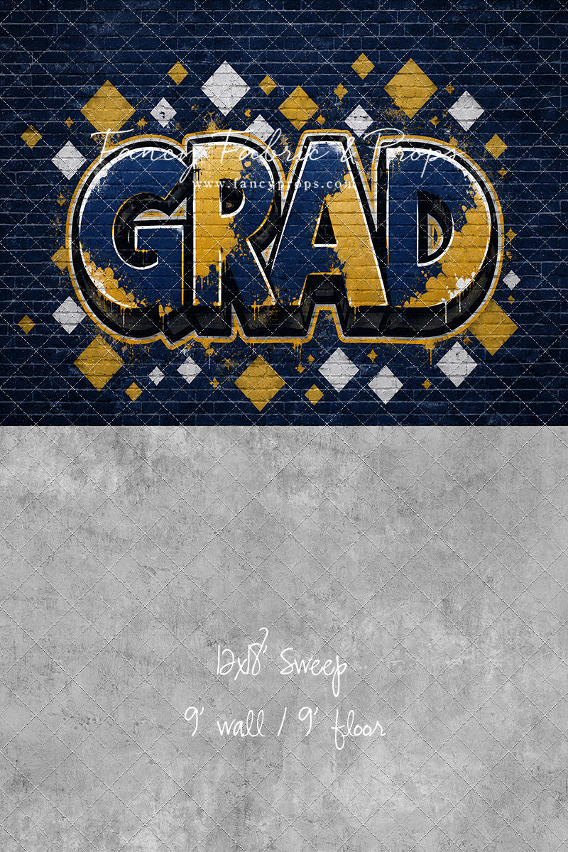 Blue & Gold Grad - With Sweep Option