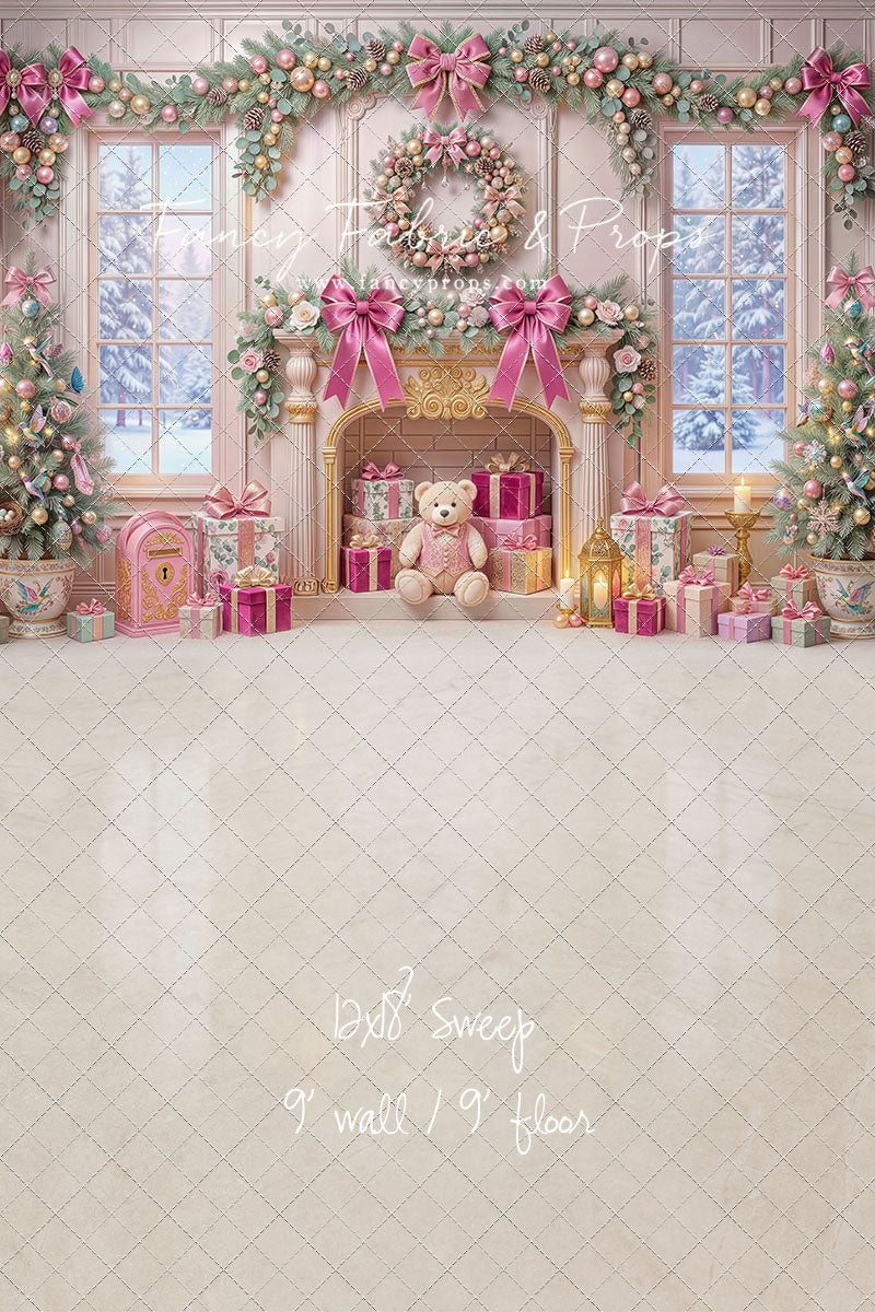 Blush Holiday Hearth - with Sweep Option