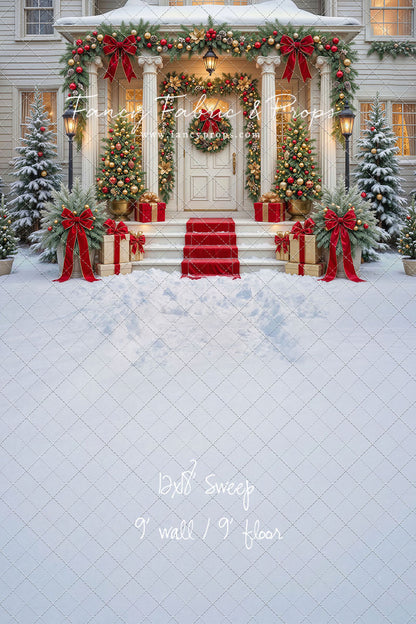 Cozy Christmas Entry - With Sweep Option