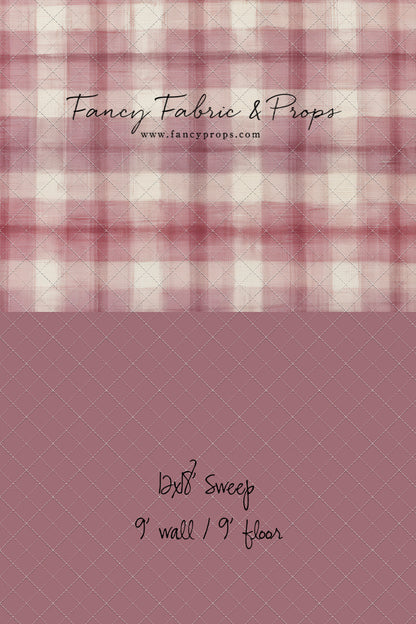 Cranberry Plaid - With Sweep Option