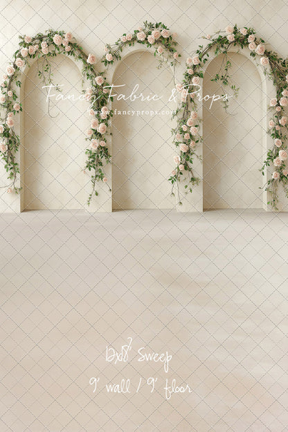 Cream Rose Courtyard - With Sweep Option
