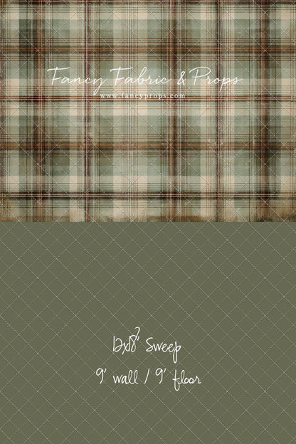 Frosted Plaid Spruce - With Sweep Option