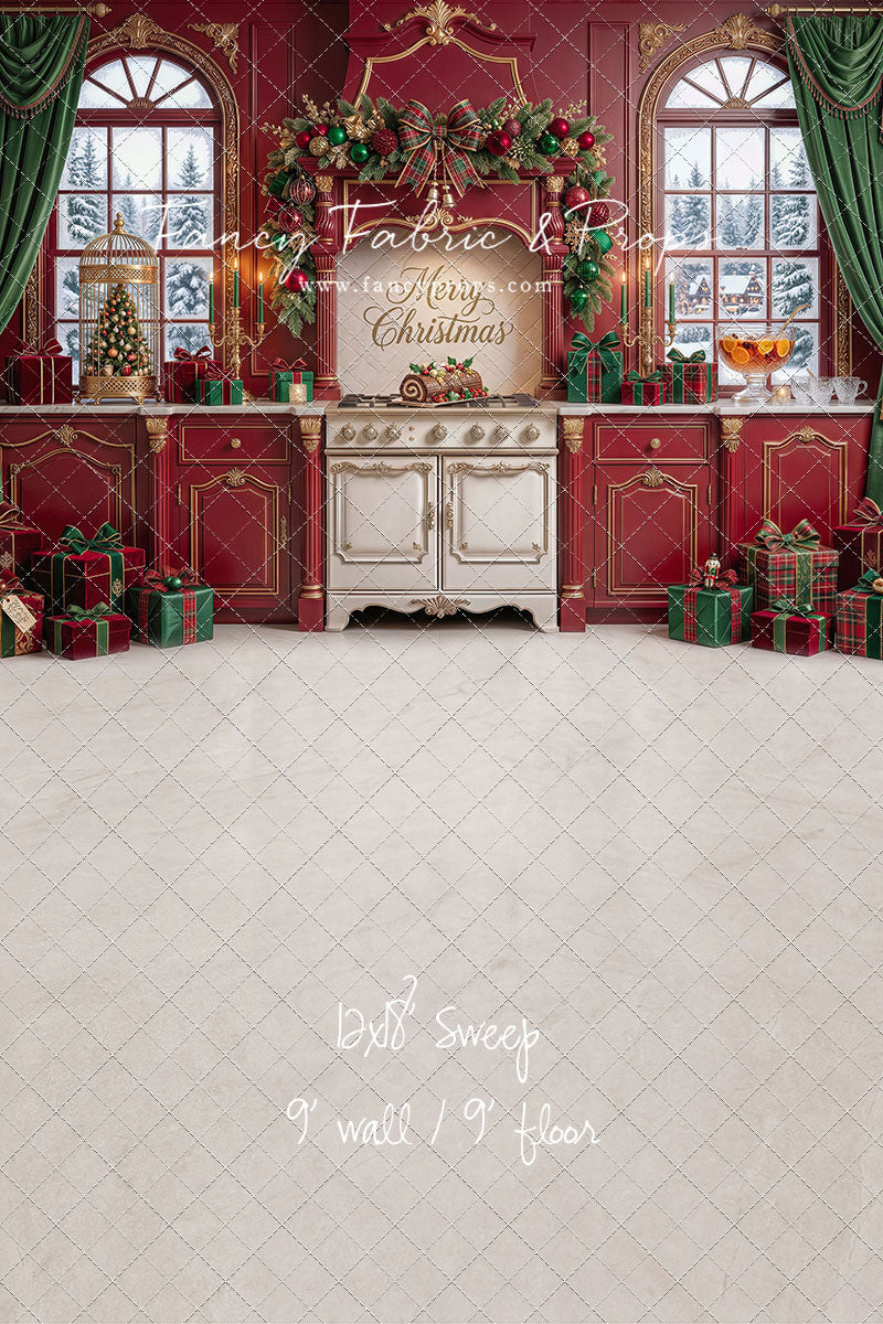 Gilded Cranberry Kitchen - With Sweep Option