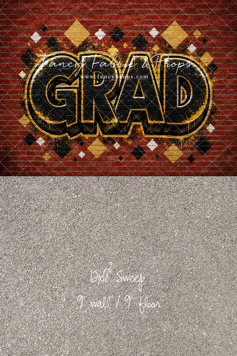 Gold & Black Grad - With Sweep Option