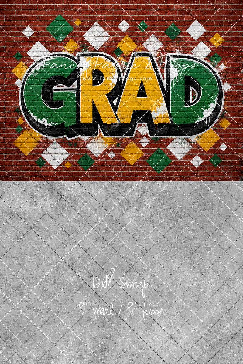 Gold & Green Grad - With Sweep Option