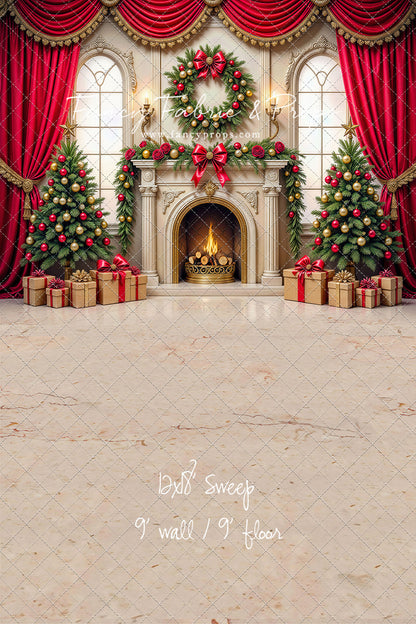 Grand Christmas Hearth - with Sweep Option