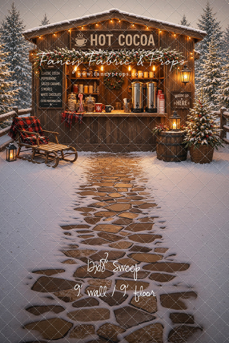 Hot Cocoa Holiday Hut - With Sweep Option