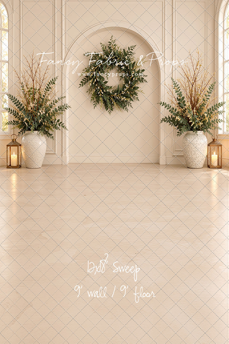 Ivory Evergreen Arch - With Sweep Option
