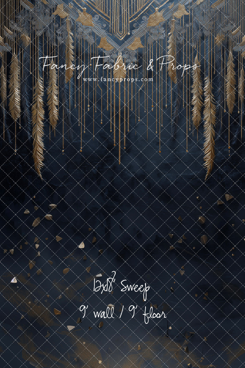 Midnight Feather Cascade - With Sweep Option