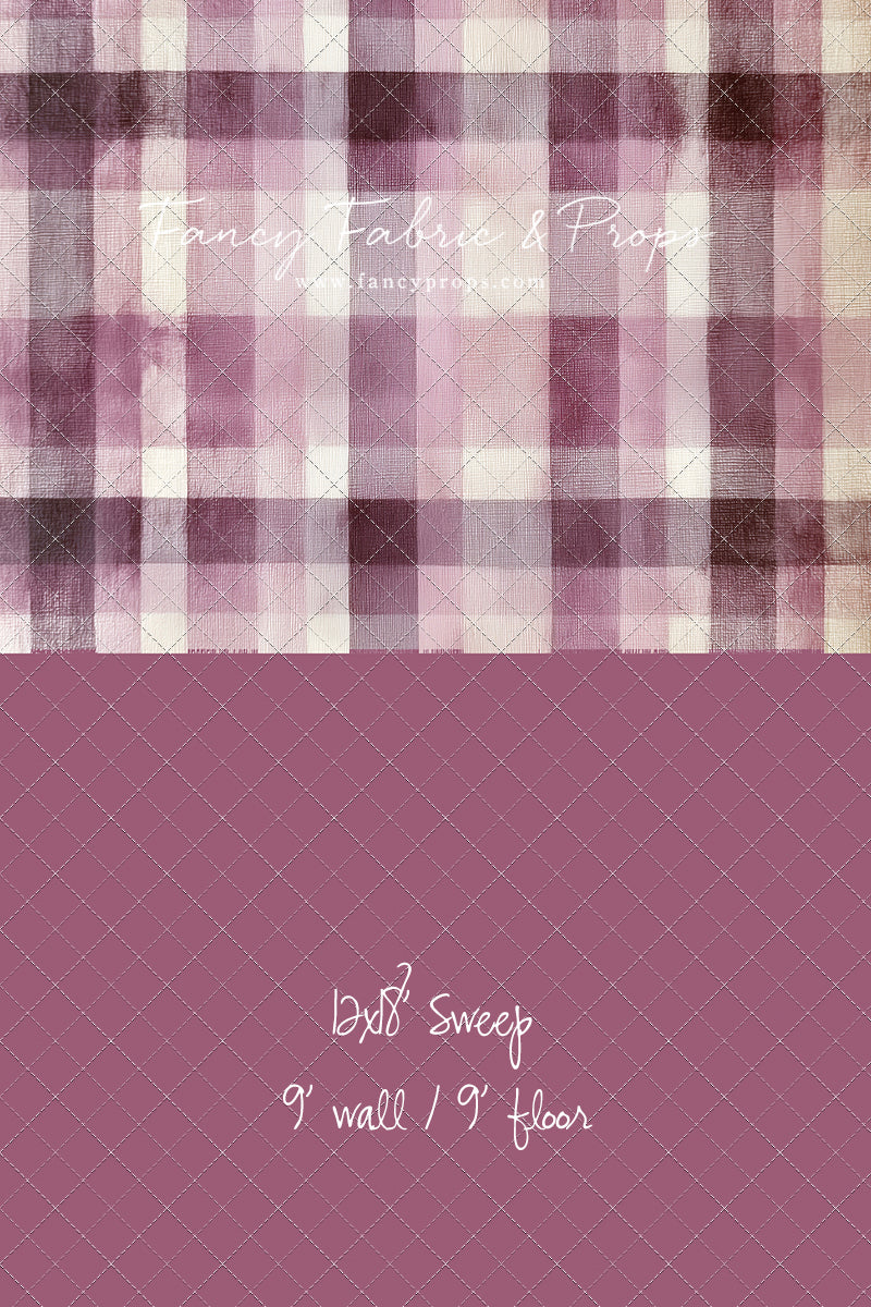 Mulberry Plaid - With Sweep Option