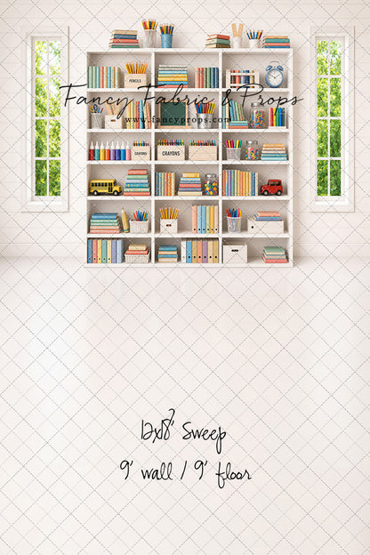 Pastel Classroom Bookshelf - With Sweep Option