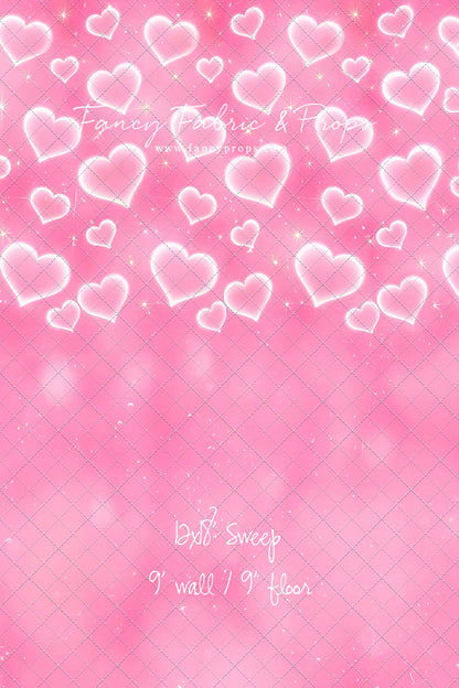 Pink Puffy Hearts - With Sweep Option