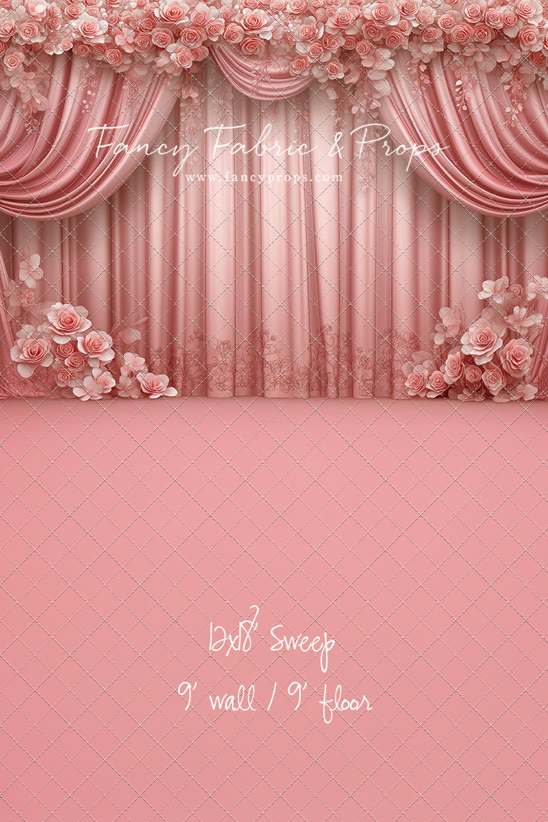 Rosy Vienna Drapes - With Sweep Option