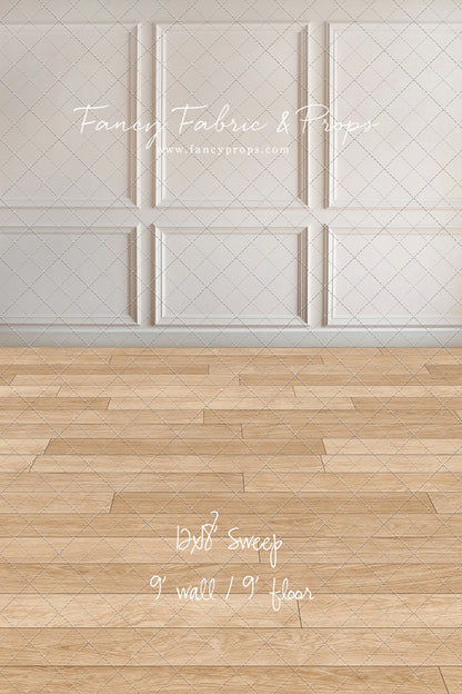Simple Ivory Panel Wall - With Winter's Grace Floor Sweep Option