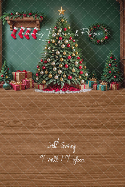 Stockings & Spruce - with Sweep Option