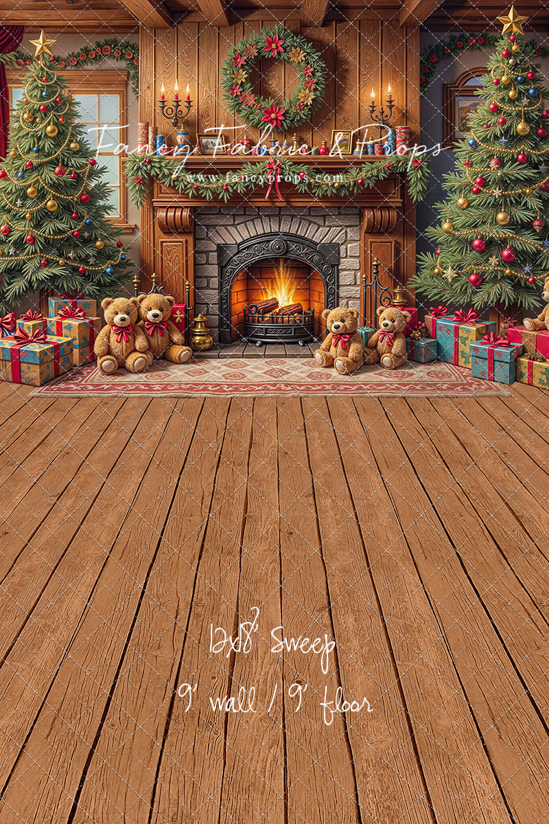 Teddy's Fireside Christmas - with Sweep Option