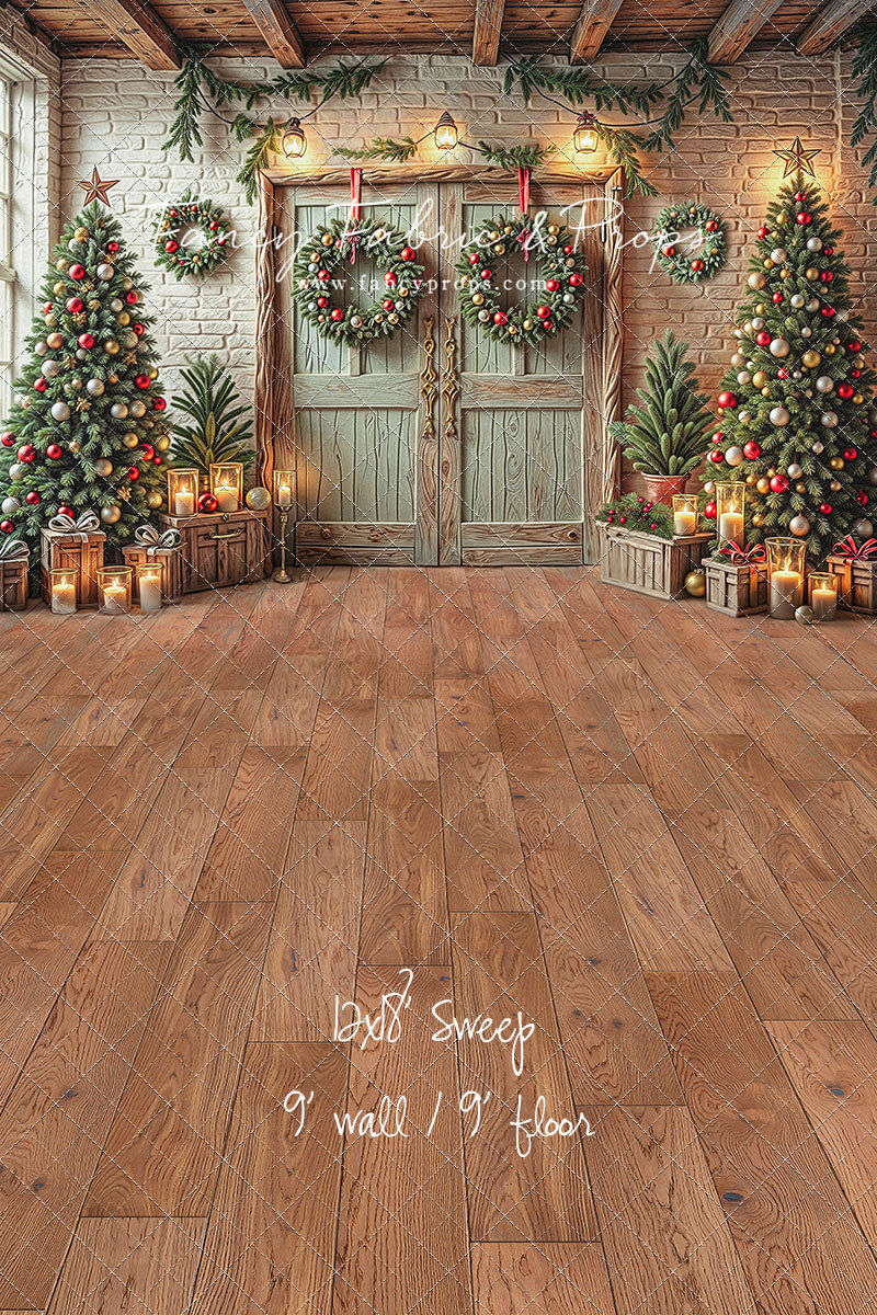 The Christmas Cabin Porch - with Sweep Option
