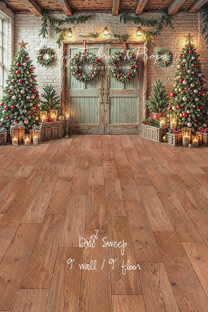 The Christmas Cabin Porch - with Sweep Option