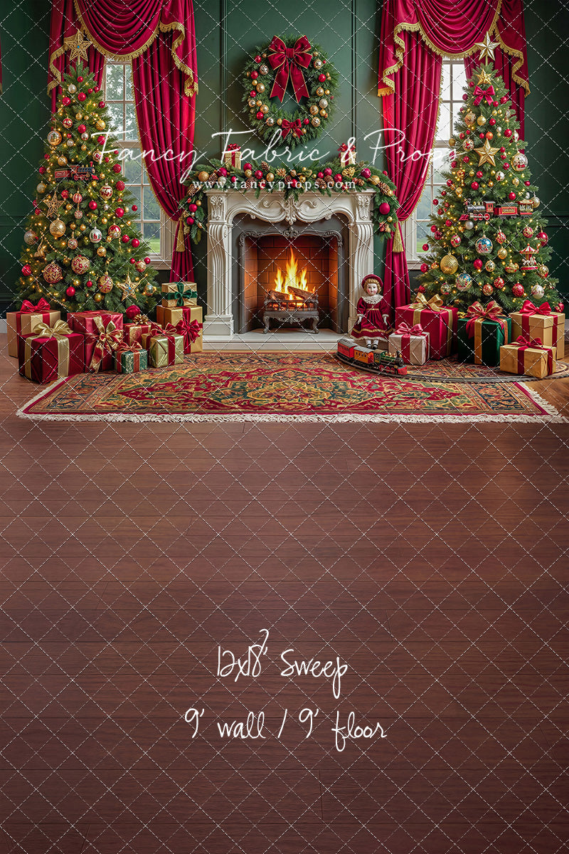Vintage Christmas Hearth - with Sweep Option
