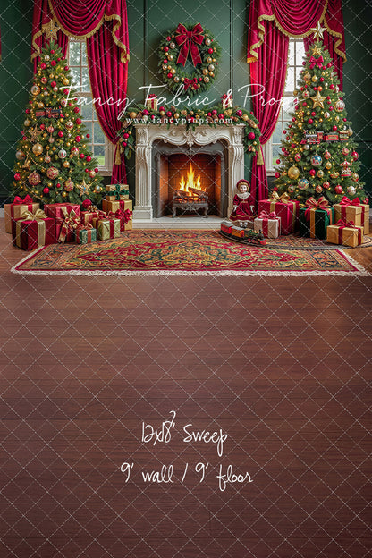 Vintage Christmas Hearth - with Sweep Option
