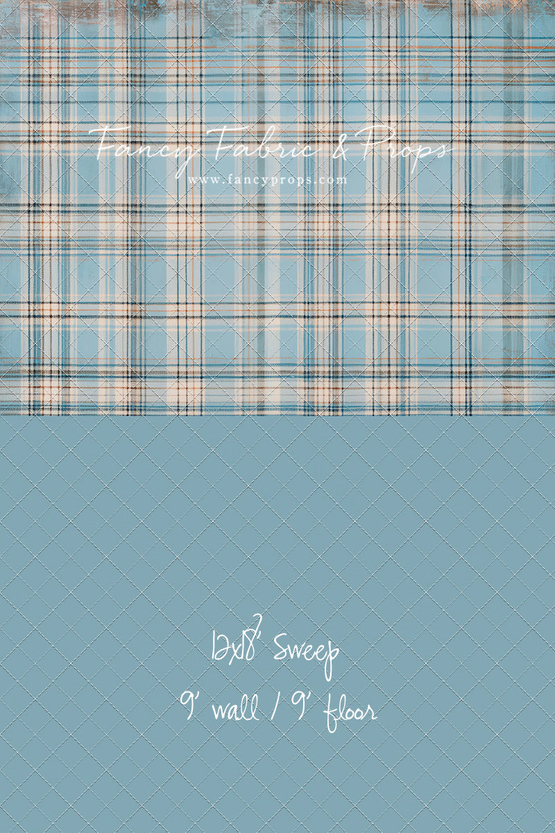 Winter Sky Gingham - With Sweep Option