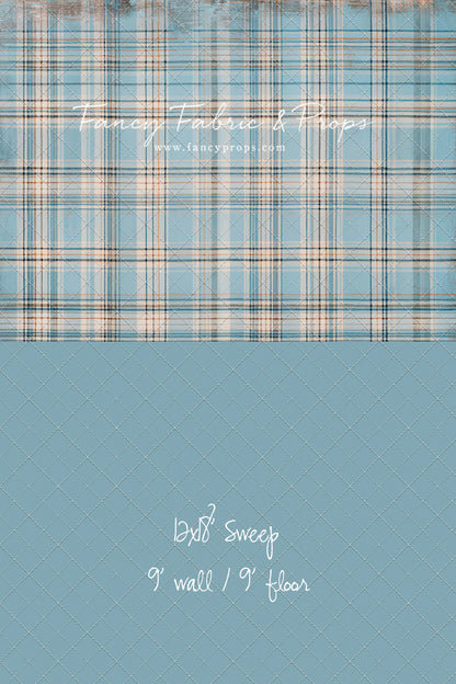 Winter Sky Gingham - With Sweep Option