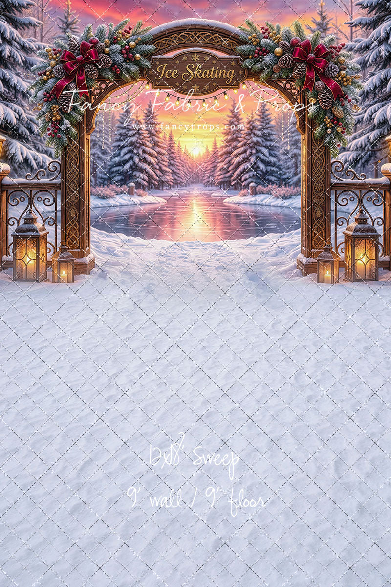 Winter Sunset Skating - With Sweep Option