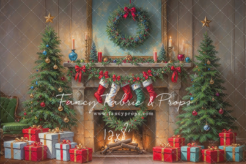 Antique Holiday Mantle - with Sweep Option