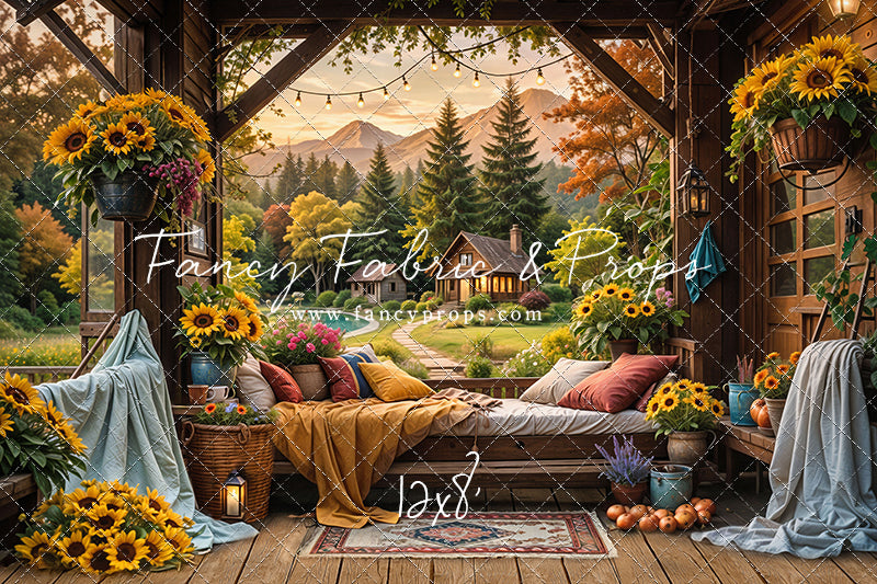 Autumn Sunflower Hideaway - With Sweep Option