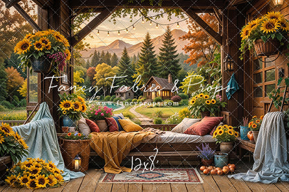 Autumn Sunflower Hideaway - With Sweep Option