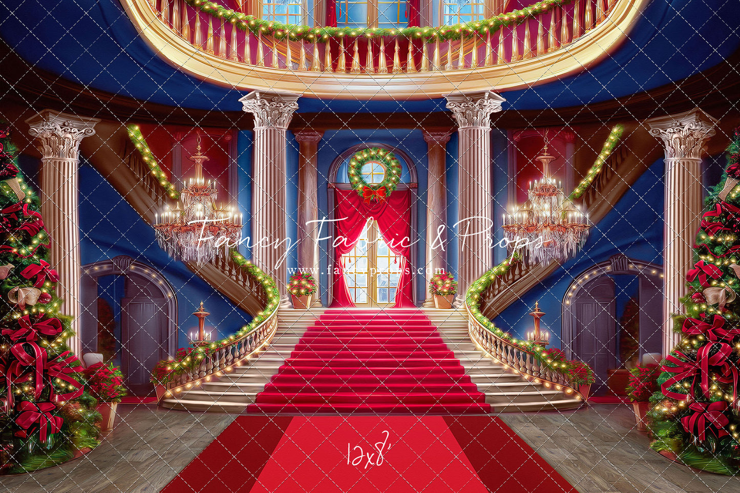 Belle's Royal Staircase -With Lights- Red Carpet - With Sweep Option