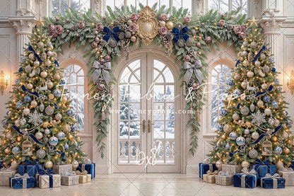 Blue Christmas Foyer - with Sweep Option