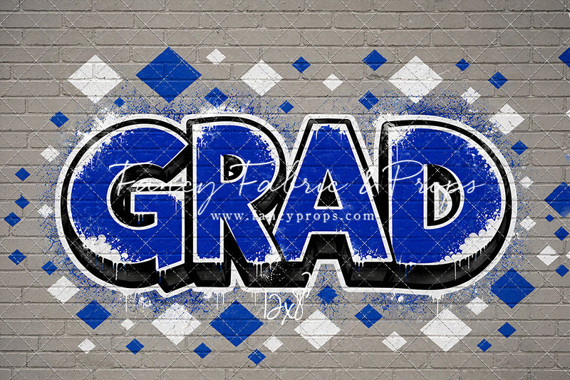Blue & White Grad - With Sweep Option