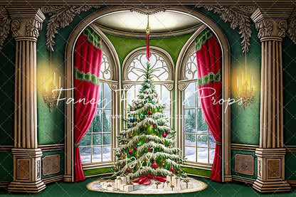 Cathedral Christmas - Green Carpet Option - with Sweep Option