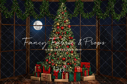 Christmas Bay Window With Garland - Room