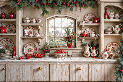 Christmas China Cabinet - With Sweep Option