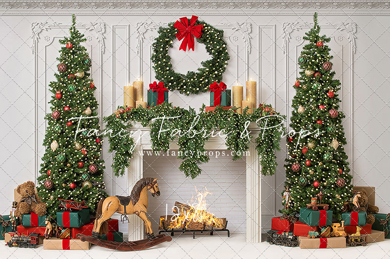 Classic Christmas Mantle 2pc Room