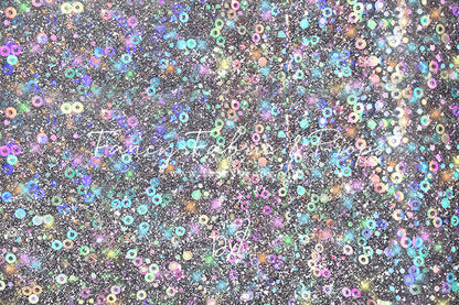 Cosmic Celebration - With Solid Beige Gray Floor Sweep Option