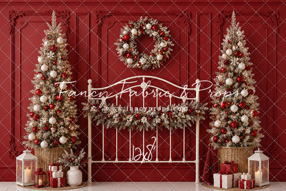 Crimson Holiday Headboard - with Sweep Option