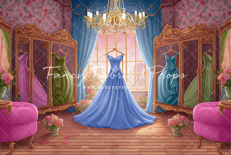 Dress Like A Princess - Dark Blue Dress - With Sweep Option