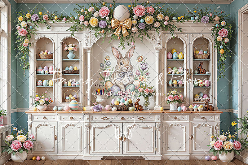 Easter Cupboard - Wood Floor - With Sweep Option