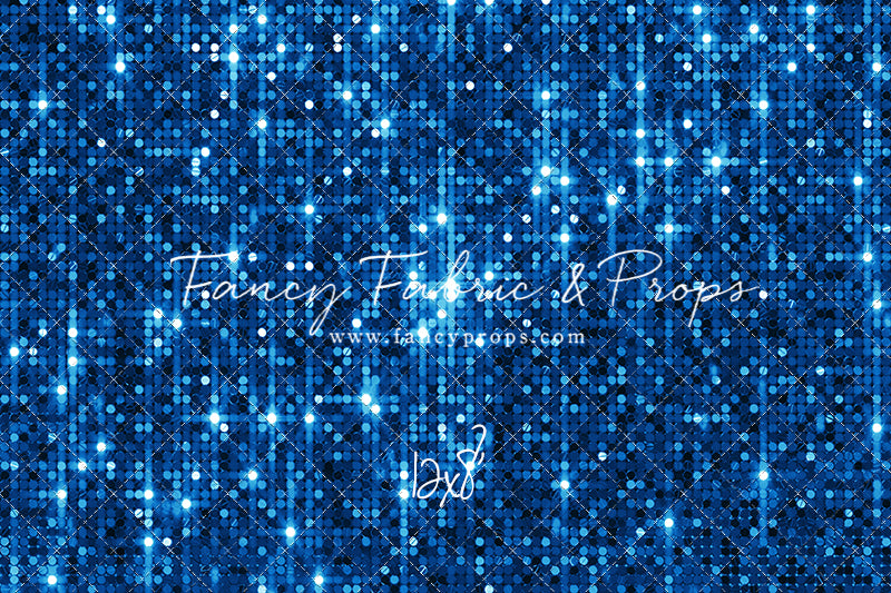 Electric Blue Glitz - With Solid Floor Sweep Option