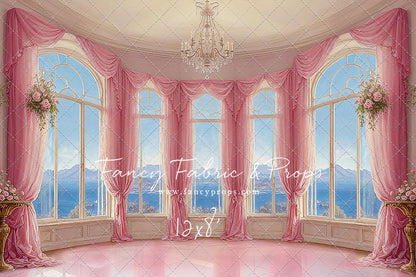 Elegant Summertime Mountain View - Marble Floor - With Sweep Option