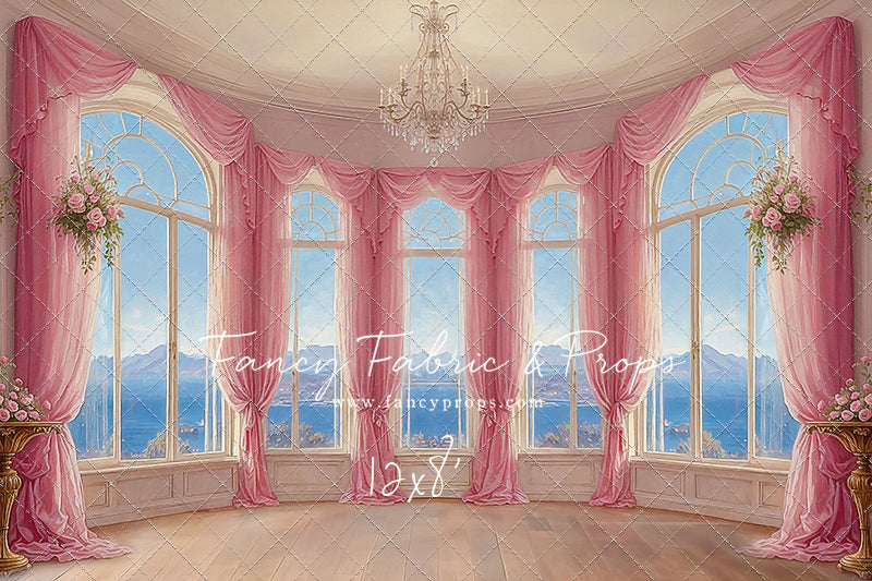 Elegant Summertime Mountain View - Wood Floor - With Sweep Option