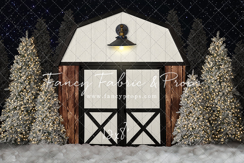 Modern Christmas Barn - with light - 2pc Room